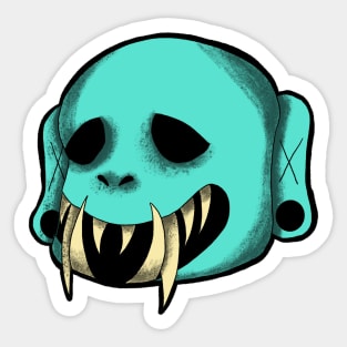 Cyan monster Sticker